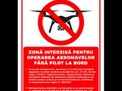 Indicator de securitate pentru obiectiv militar zona interzisa pentru operarea aeronavelor fara pilo